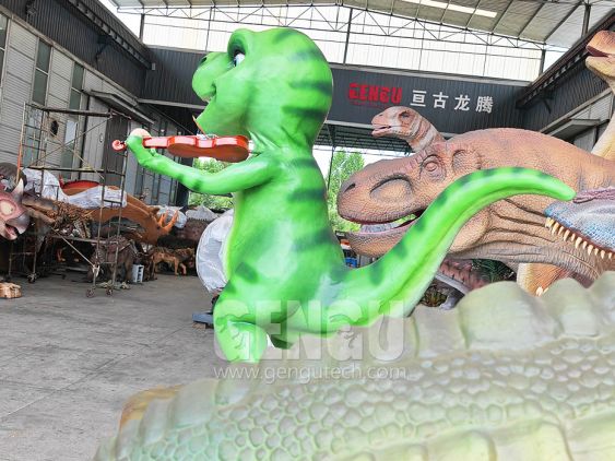 Dino Musician With Violin