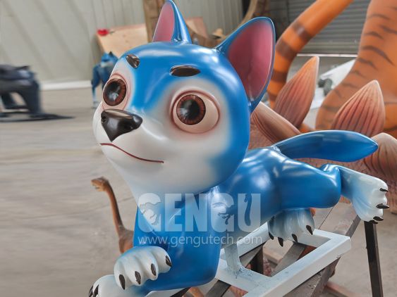 Cartoon Fiberglass Wolf