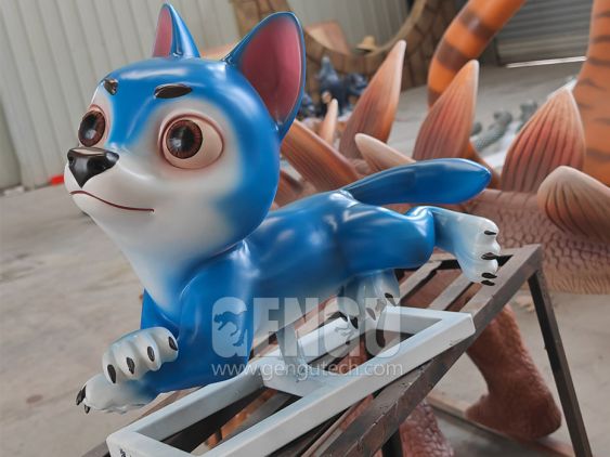 Cartoon Fiberglass Wolf