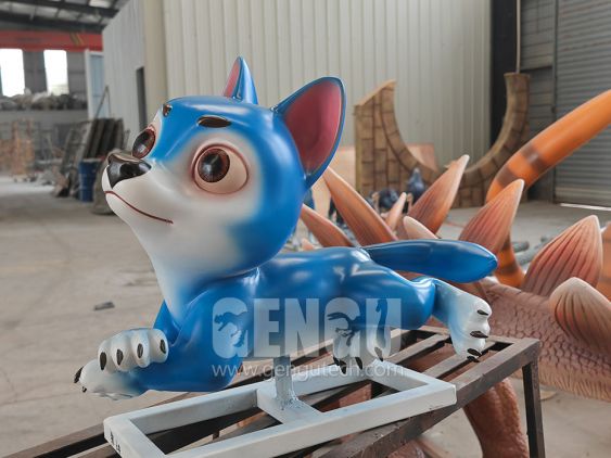 Cartoon Fiberglass Wolf