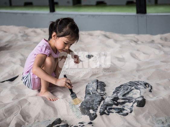 Dino Buried Statue